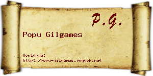 Popu Gilgames névjegykártya